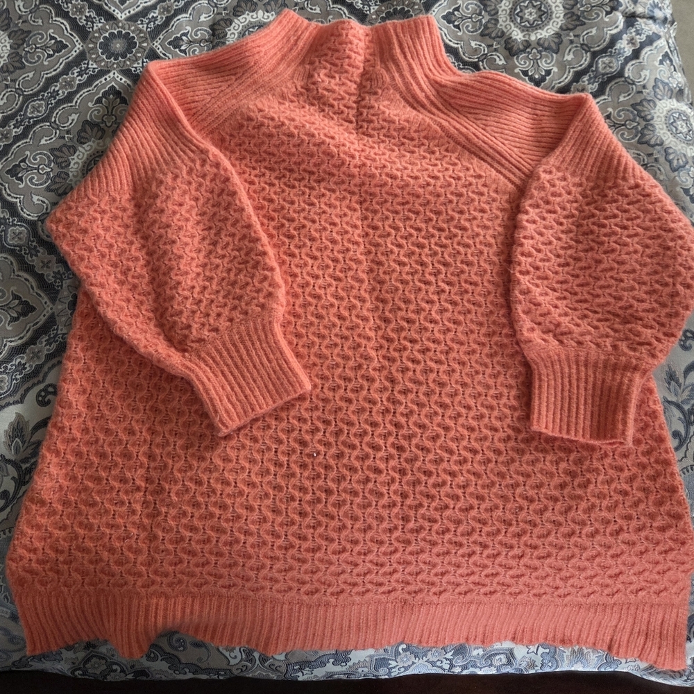 Anthropologie Women's Coral Sweater. 2X